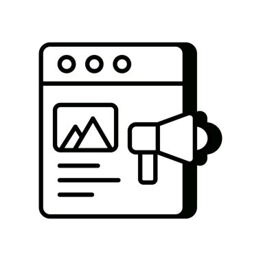 Vektör olarak Web Tanıtım simgesi. Logotype