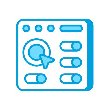 Vektör olarak tıklama yönetim simgesi. Logotype