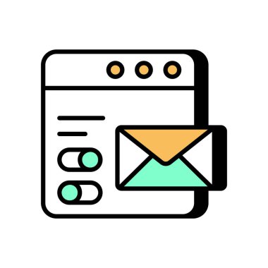 Posta Yönetimi simgesi vektörde. Logotype