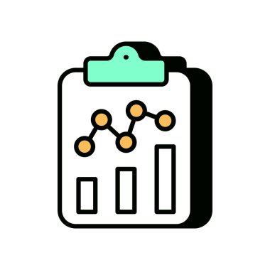 SEO Rapor simgesi vektörde. Logotype