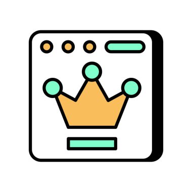 Crown sıralama simgesi vektör. Logotype