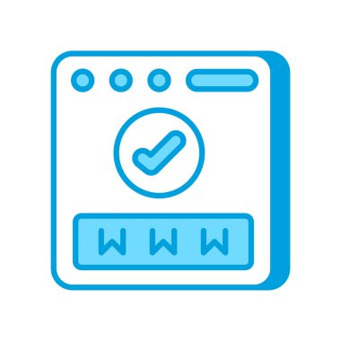 Vektör olarak alt etki alanı simgesi. Logotype