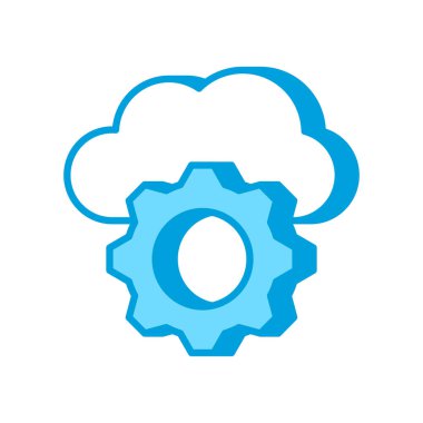 Bulut ayarı simgesi vektörde. Logotype