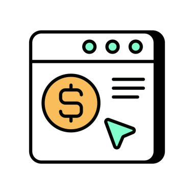 Vektör olarak ödenmiş arama simgesi. Logotype