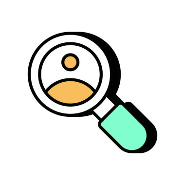 Vektör olarak Profil Araştırma simgesi. Logotype