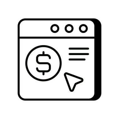 Vektör olarak ödenmiş arama simgesi. Logotype