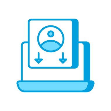 Vektör olarak Eşsiz Ziyaretçiler simgesi. Logotype