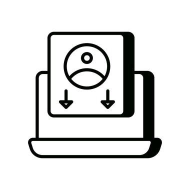 Vektör olarak Eşsiz Ziyaretçiler simgesi. Logotype