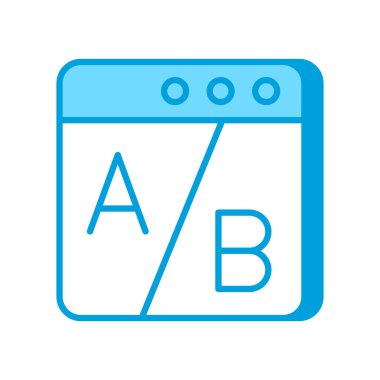 Vektör olarak çok değişkenli test simgesi. Logotype