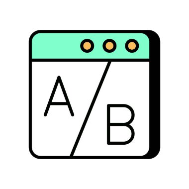 Vektör olarak çok değişkenli test simgesi. Logotype