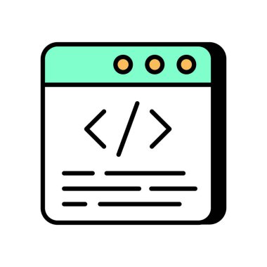 Vektör olarak Temiz Kod simgesi. Logotype