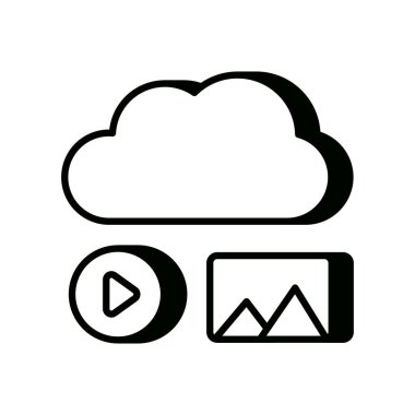 Social Media Cloud icon in vector. Logotype