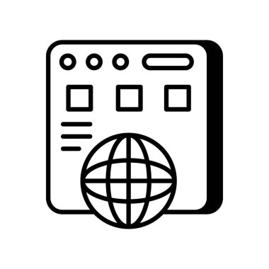 Çevrimiçi Varlık simgesi vektörü. Logotype