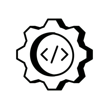 Vektörde kod optimizasyon simgesi. Logotype