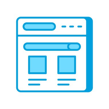 Vektör olarak Web İçeriği simgesi. Logotype