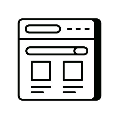 Vektör olarak Web İçeriği simgesi. Logotype