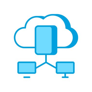 Bulut sunucu simgesi vektörde. Logotype