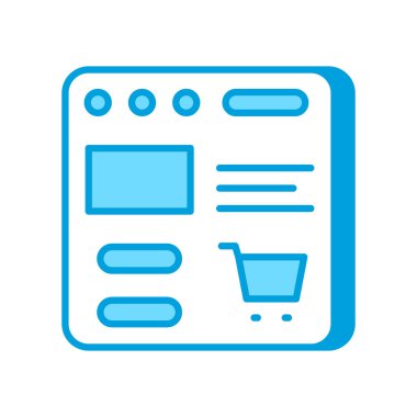 E ticaret sitesi simgesi vektör olarak. Logotype