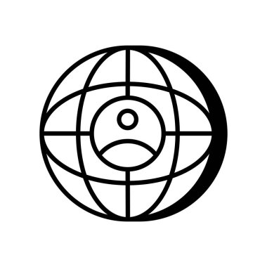 Vektör olarak Dünya Çapında Kullanıcı simgesi. Logotype