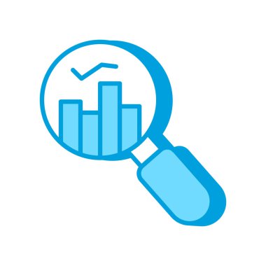 Vektör olarak pazar araştırma simgesi. Logotype