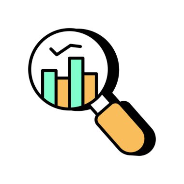 Vektör olarak pazar araştırma simgesi. Logotype