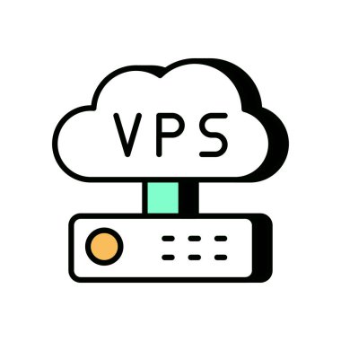 Vektör VPS simgesi. Logotype