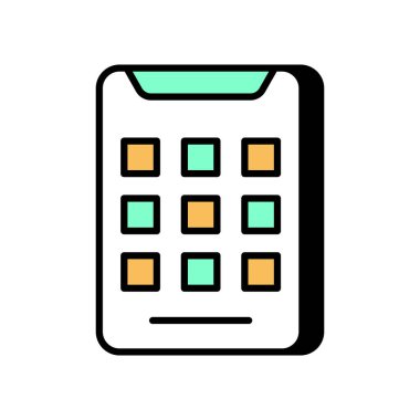 Mobil Uygulamalar simgesi vektörde. Logotype