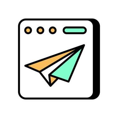 İniş sayfası simgesi vektörde. Logotype