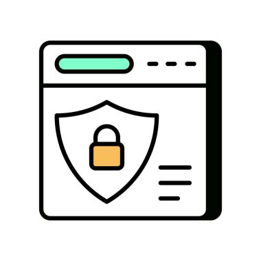 Ağ koruma simgesi vektörde. Logotype