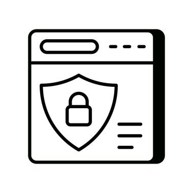 Ağ koruma simgesi vektörde. Logotype