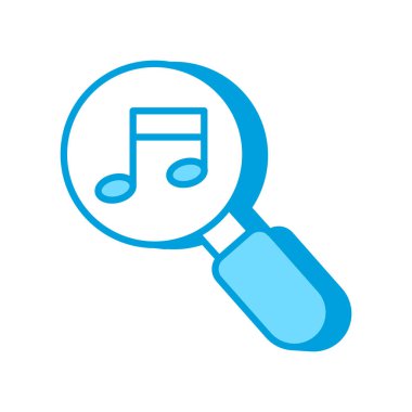 Vektör olarak müzik arama simgesi. Logotype