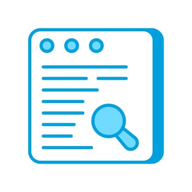 Arama Sonuçları vektör simgesi. Logotype