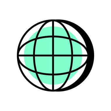 Küresel Çözüm simgesi vektörde. Logotype