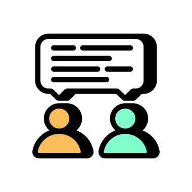 Vektör olarak iletişim simgesi. Logotype