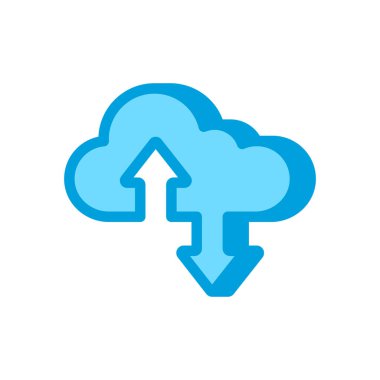 Bulut Depolama simgesi vektörde. Logotype