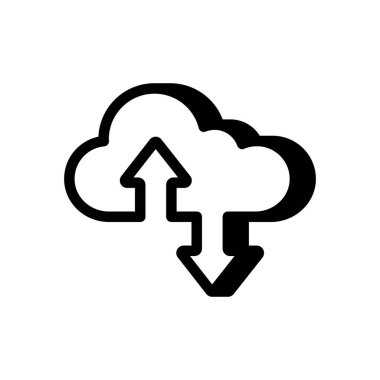 Bulut Depolama simgesi vektörde. Logotype
