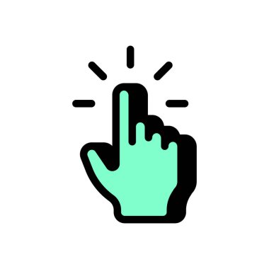 Vektör olarak elle tıklama simgesi. Logotype