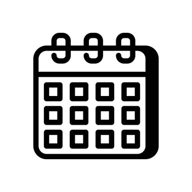 Takvim simgesi vektörde. Logotype