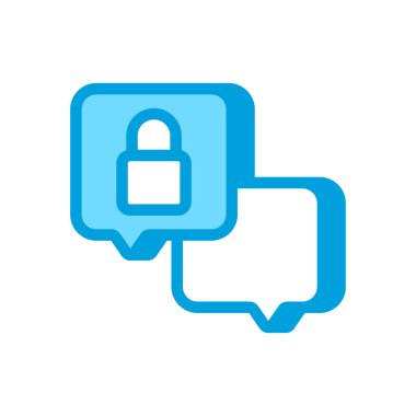 Vektör olarak Sohbet Gizliliği simgesi. Logotype