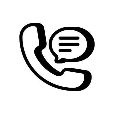 Vektör olarak telefon danışma simgesi. Logotype