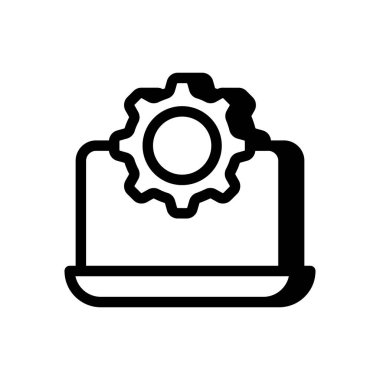 Vektör olarak Yazılım Desteği simgesi. Logotype