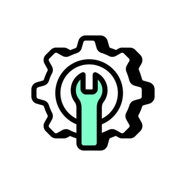 Vektör olarak Teknik Destek simgesi. Logotype