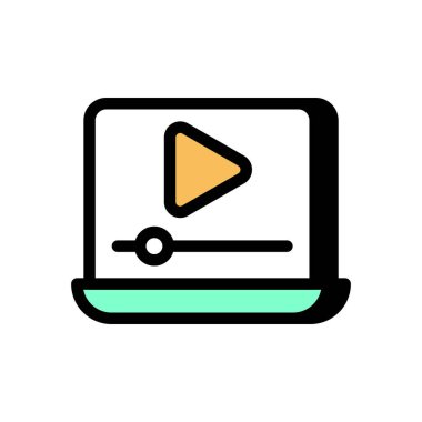 Vektör olarak Video Kılavuzu simgesi. Logotype