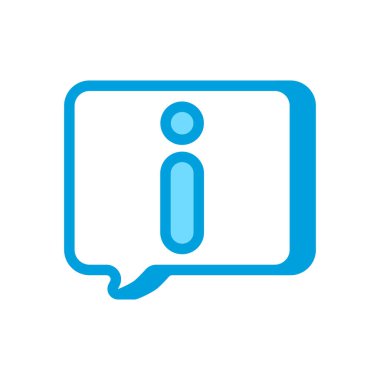 Vektör olarak bilgi simgesi. Logotype