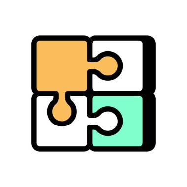 Vektör olarak SOLUTION simgesi. Logotype