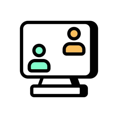 Çevrimiçi Yardım simgesi vektörü. Logotype