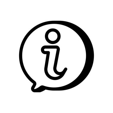 Yorum Bilgileri simgesi vektörde. Logotype