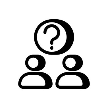 Vektör olarak müşteri soru simgesi. Logotype