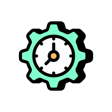 Zaman Yönetimi simgesi vektörde. Logotype