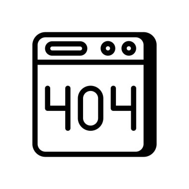 Vektör içinde web sayfası hata simgesi. Logotype